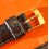 Bracelet montres vintage façon cuir alligator noir plastique rigide SWISS MADE 16mm ref 109S 16M