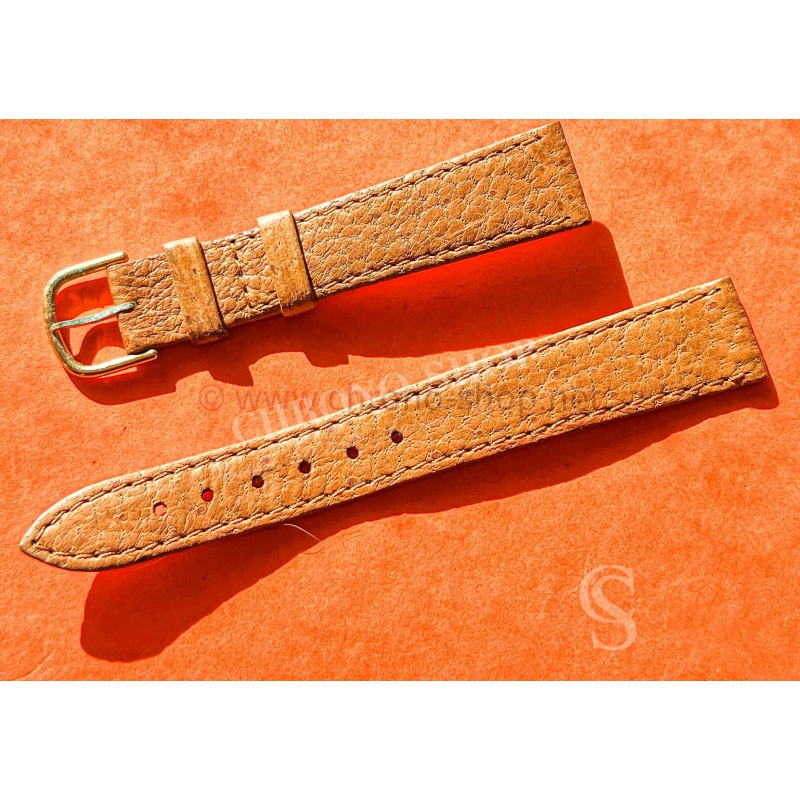 Genuine Rare peccary leather watch strap band 17mm brown caramel color