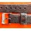 Bracelet montres vintage façon cuir alligator noir plastique rigide SWISS MADE 16mm ref 109S 16M