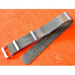 ORIGINAL GREY STEEL COLOR BRACELET TAN BUCKLE WATCHES ROLEX,BREITLING,OMEGA,IWC,JAEGER,SEIKO,YEMA,TUDOR