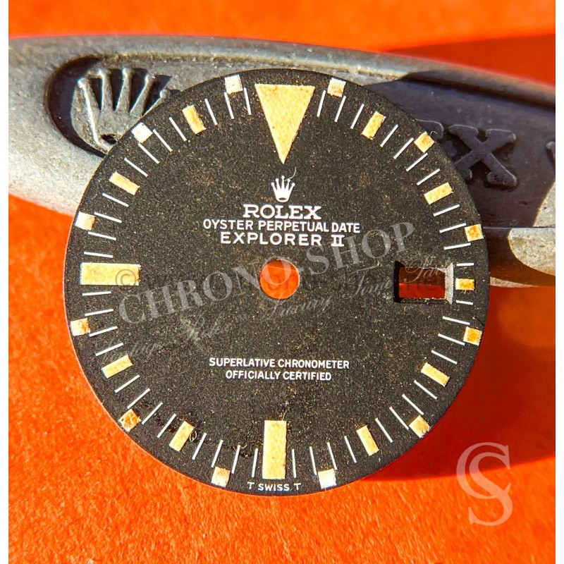 Rolex 1971 Rare Watch dial Explorer II 1655 Mark I Straight hand Tritium Freccione Steve McQueen