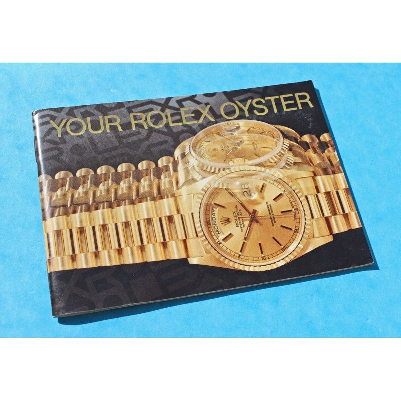 BOOKLET MANUAL ROLEX "YOUR ROLEX OYSTER" 1989