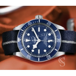 Tudor Genuine 20mm Factory Nato Watch Strap Blue line Color Heritage Black Bay Fifty‑Eight M79030B-0003