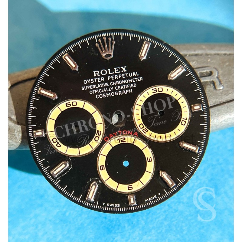 ♛ Rolex Vintage Tritium Black color Daytona Cosmograph Watch Dial Mk IV Zenith 16520 cal 4030 El Primero ♛