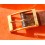 BRACELET MONTRES SIMILI CUIR CROCODILE 16mm EXTRA FIN COULEUR CHOCOLAT MADE IN FRANCE BOUCLE ARDILLON