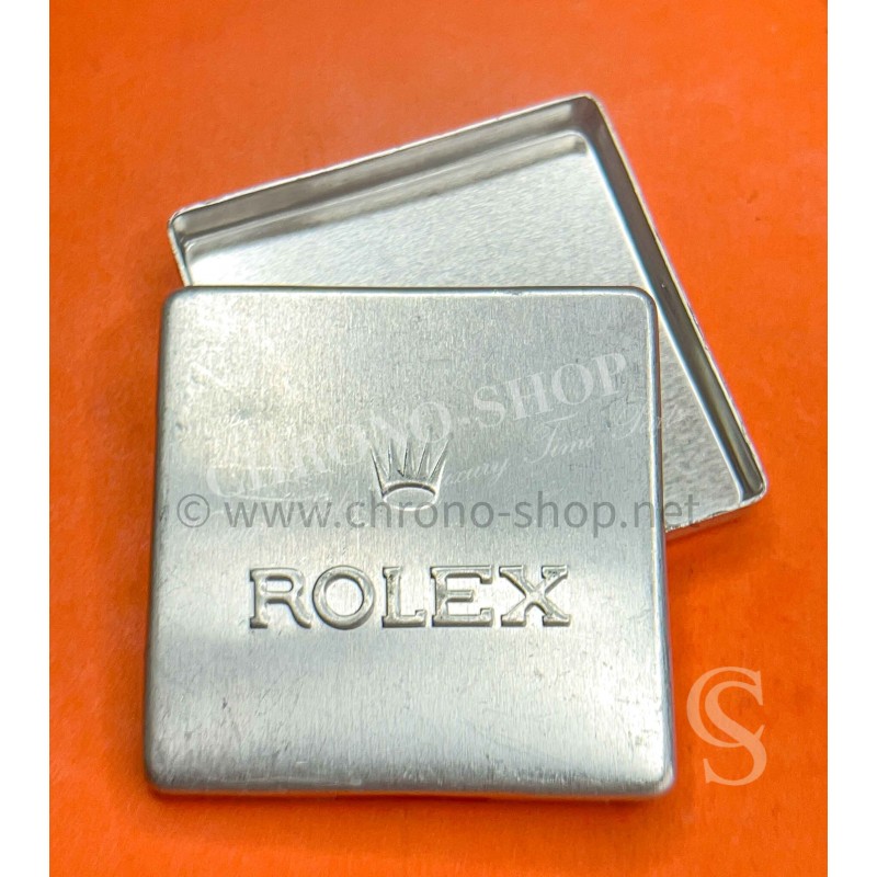 Rolex Vintage 50's Aluminium Watch storage Part TinBox tool Display Container hands,dials,insert,bezel,watchmaker horology spare