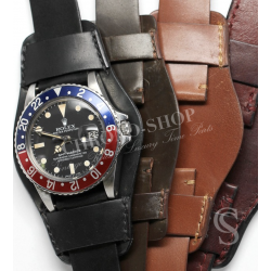 Handcrafted Genuine watches Bund Paul newman strap Horween Shell Cordovan Leather Watch Band Bracelet Chocolate color 20mm