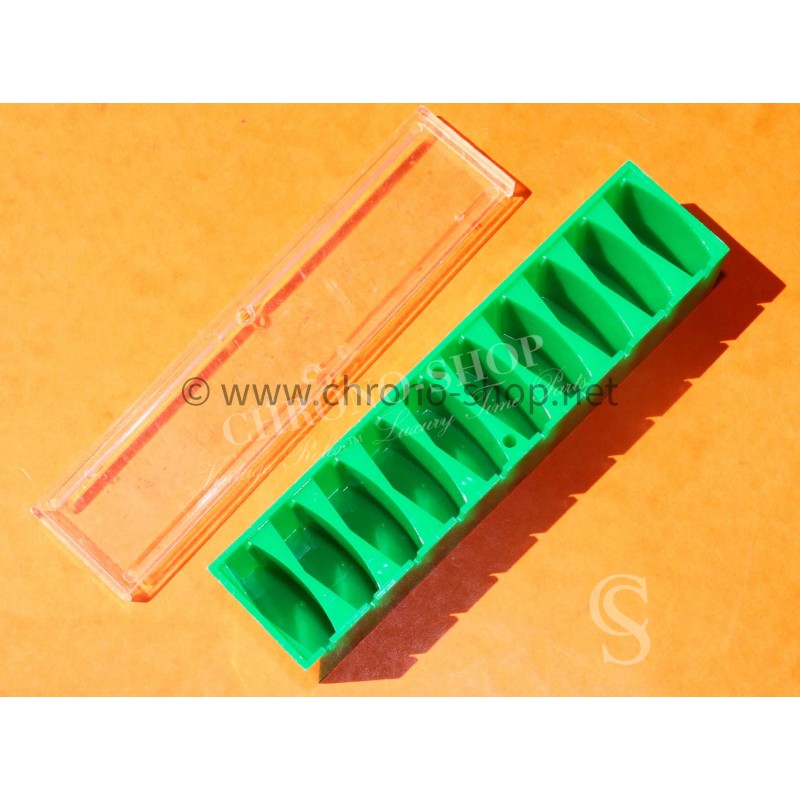 Boite verte de rangements Rolex plastique pour pièces calibres, accessoires horlogers, cadrans de montres Boite verte de rangements Rolex plastique pour pièces calibres, accessoires horlogers, cadrans de montres