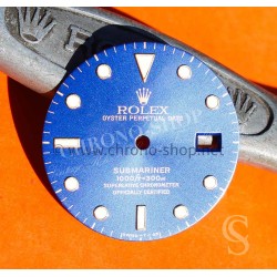 ROLEX RARE CADRAN BLEU AU TRITIUM MONTRES SUBMARINER DATE OR ACIER 16803,16808,16613,16618 calibres 3035, 3135