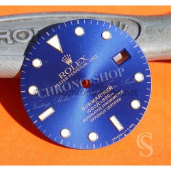 ROLEX RARE CADRAN BLEU AU TRITIUM MONTRES SUBMARINER DATE OR ACIER 16803,16808,16613,16618 calibres 3035, 3135