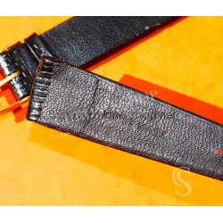 Vintage Swiss made lizard strap Mens Vintage watch Lizard strap black color Luxury Leather Watch Strap 16mm