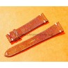 BRACELET VINTAGE CUIR 20mm MONTRES ANCIEN CUIR COULEUR MARRON TABAC AVEC PATINE ORANGE FEU
