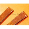 BRACELET VINTAGE CUIR 20mm MONTRES ANCIEN CUIR COULEUR MARRON TABAC AVEC PATINE ORANGE FEU