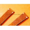 BRACELET VINTAGE CUIR 20mm MONTRES ANCIEN CUIR COULEUR MARRON TABAC AVEC PATINE ORANGE FEU