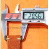 BRACELET VINTAGE CUIR 20mm MONTRES ANCIEN CUIR COULEUR MARRON TABAC AVEC PATINE ORANGE FEU