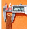 BRACELET VINTAGE CUIR 20mm MONTRES ANCIEN CUIR COULEUR MARRON TABAC AVEC PATINE ORANGE FEU