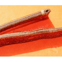 BRACELET VINTAGE CUIR 20mm MONTRES ANCIEN CUIR COULEUR MARRON TABAC AVEC PATINE ORANGE FEU