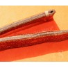 BRACELET VINTAGE CUIR 20mm MONTRES ANCIEN CUIR COULEUR MARRON TABAC AVEC PATINE ORANGE FEU