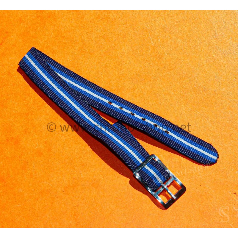 Nato Strap Womens 70's Collectable Vintage 10mm New Old Stock Ladies Nylon Nato Strap White & blue colors Watch strap Nato Strap Womens 70's Collectable Vintage 10mm New Old Stock Ladies Nylon Nato Strap White & blue colors Watch strap