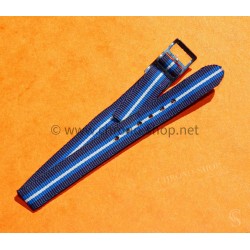 Nato Strap Womens 70's Collectable Vintage 10mm New Old Stock Ladies Nylon Nato Strap White & blue colors Watch strap