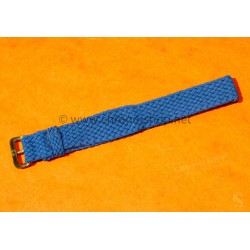 Vintage 70's Nato Braided Perlon Strap Womens Collectable 14mm New Old Stock Ladies Nylon Nato Strap blue color Watch strap