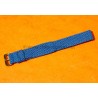 Vintage 70's Nato Braided Perlon Strap Womens Collectable 14mm New Old Stock Ladies Nylon Nato Strap blue color Watch strap