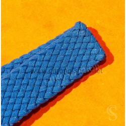 Vintage 70's Nato Braided Perlon Strap Womens Collectable 14mm New Old Stock Ladies Nylon Nato Strap blue color Watch strap