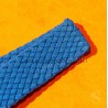 VINTAGE 70's RARE BRACELET NATO PERLON MONTRES DAMES 14mm COULEUR BLEU ET BLANC