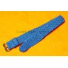 Vintage 70's Nato Braided Perlon Strap Womens Collectable 14mm New Old Stock Ladies Nylon Nato Strap blue color Watch strap
