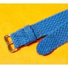Vintage 70's Nato Braided Perlon Strap Womens Collectable 14mm New Old Stock Ladies Nylon Nato Strap blue color Watch strap