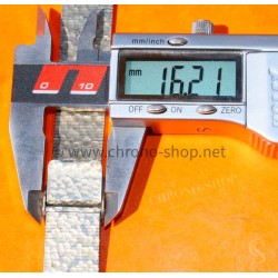 Bracelet acier montres vintage ultra fin  articulé 16mm montres anciennes Tissot,Omega,Enicar,poljot,Seiko,Yema
