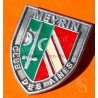 Switzerland original Vintage steel shield badge / brooch Meyrin 1975 Club des ainés