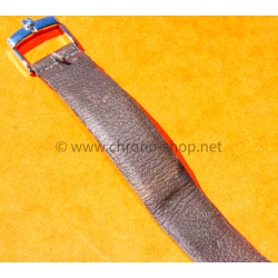 BRACELET CUIR MONTRES SIGNE ADARTH GENEVE MONTRES AUTHENTIQUE CUIR AGNEAU MARRON 17mm EXTRA FIN