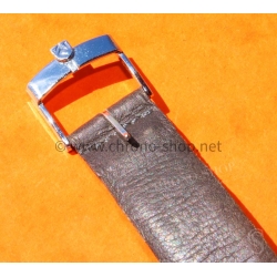 BRACELET CUIR MONTRES SIGNE ADARTH GENEVE MONTRES AUTHENTIQUE CUIR AGNEAU MARRON 17mm EXTRA FIN