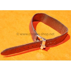 BRACELET CUIR MONTRES SIGNE ADARTH GENEVE MONTRES AUTHENTIQUE CUIR AGNEAU MARRON 17mm EXTRA FIN