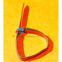 BRACELET CUIR MONTRES SIGNE ADARTH GENEVE MONTRES AUTHENTIQUE CUIR AGNEAU MARRON 17mm EXTRA FIN