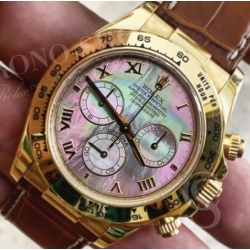 Rolex Tahiti Cadran Cosmograph Daytona Nacré Mother of Pearl DIAL ARABIC or jaune Ref.116508,116518, 116528,116523 Cal 4130