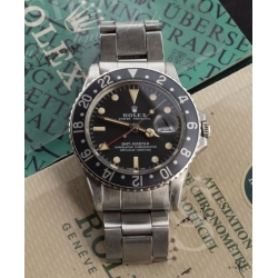 ROLEX VINTAGE FADED INSERT PATINE BLEU VELOURS GRADUE 24H MONTRES VINTAGES GMT MASTER 16750,1675