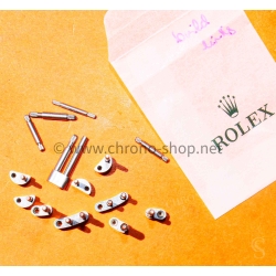 Rolex Fourniture horlogère lot maillons bracelets montres type oyster acier 904L brut à restaurer, assembler