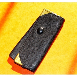 Yves Saint Laurent Paris Original rare vintage 80's key holder Black Leather Key Case black leather