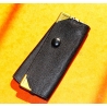 Yves Saint Laurent Paris Original rare vintage 80's key holder Black Leather Key Case black leather
