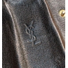 Yves Saint Laurent Paris Authentique Porte-clés en cuir couleur noir vintage des années 80