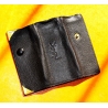 Yves Saint Laurent Paris Authentique Porte-clés en cuir couleur noir vintage des années 80