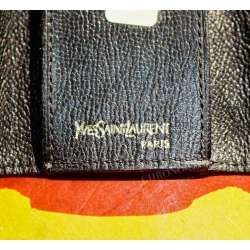 Yves Saint Laurent Paris Original rare vintage 80's key holder Black Leather Key Case black leather