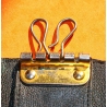 Yves Saint Laurent Paris Original rare vintage 80's key holder Black Leather Key Case black leather
