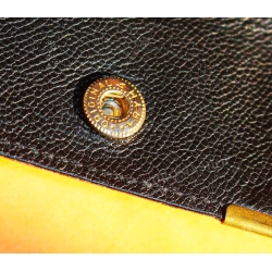 Yves Saint Laurent Paris Authentique Porte-clés en cuir couleur noir vintage des années 80