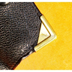 Yves Saint Laurent Paris Authentique Porte-clés en cuir couleur noir vintage des années 80