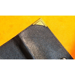 Yves Saint Laurent Paris Authentique Porte-clés en cuir couleur noir vintage des années 80