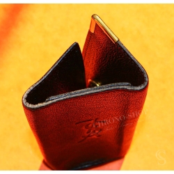 Yves Saint Laurent Paris Authentique Porte-clés en cuir couleur noir vintage des années 80