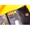 Yves Saint Laurent Paris Authentique Porte-clés en cuir couleur noir vintage des années 80